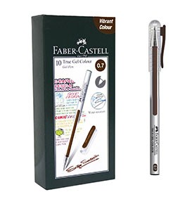 True Gel Pen -- soft  Brown 0.7 mm 1 Box isi 10 pcs